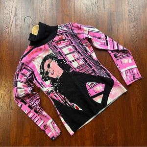 Custo Barcelona Multicolor Turtleneck Wool Sweater